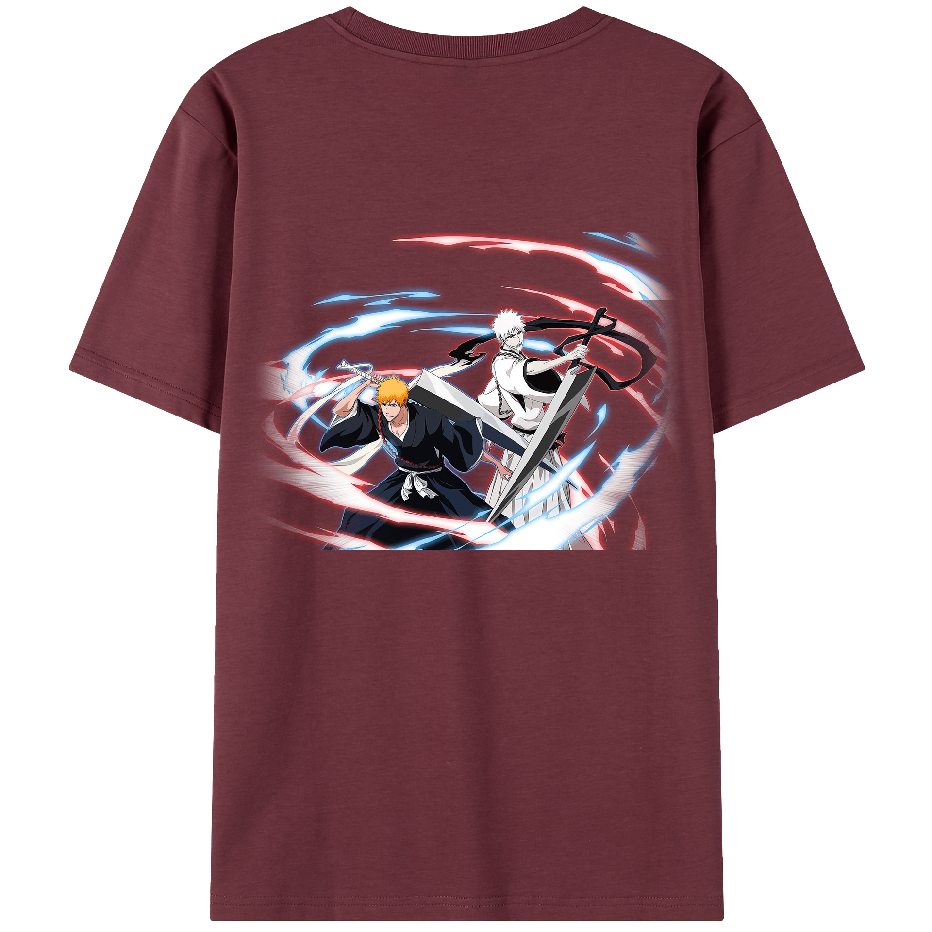 （画像用） ブリーチ 黒崎一護（くろさき いちご）BLEACH Kurosaki Ichigo 綿100％半袖Tシャツ（背面プリント）